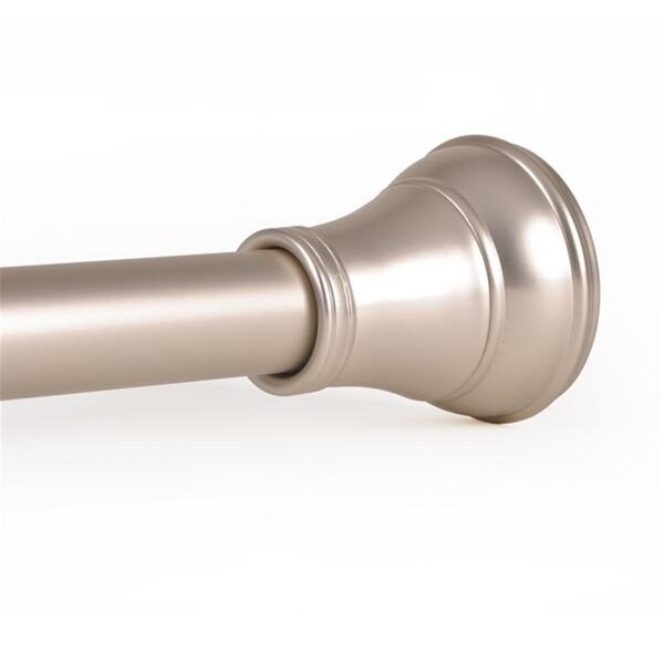 Utopia Alley 72 inch Aluminum Decorative Finial Tension Rod Brushed Nickel F72BN - main